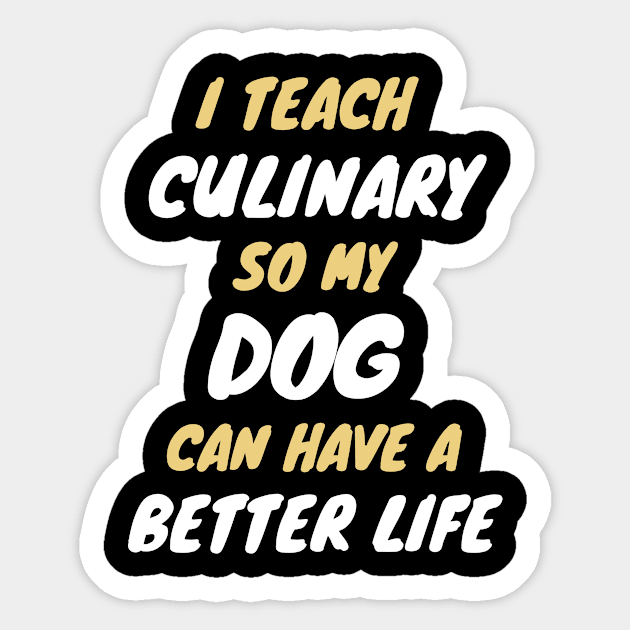 culinary teacher dog lover Sticker by SnowballSteps